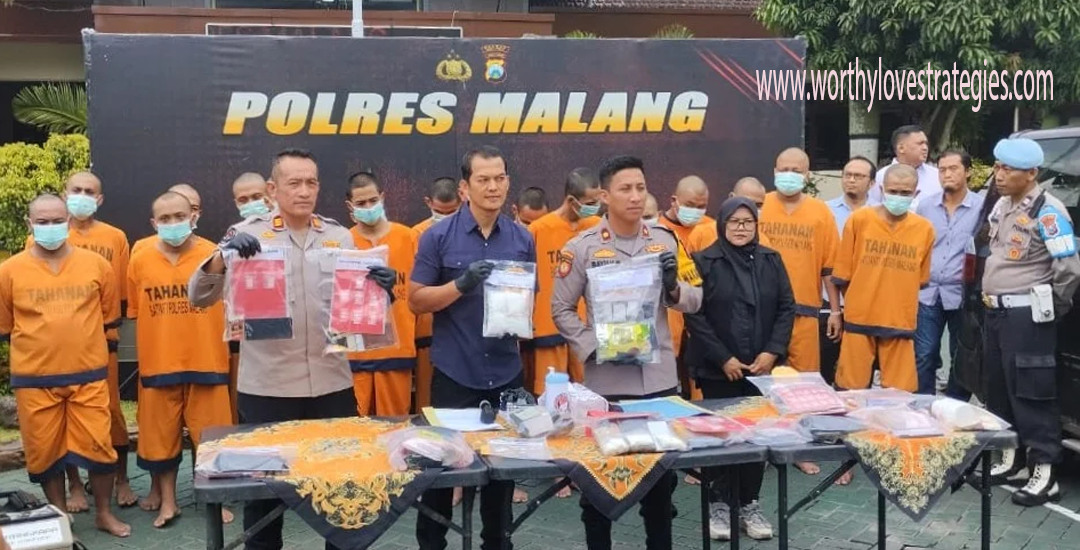 Polres Malang Tangkap 18 Pelaku Narkoba dan Sita Sabu